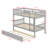 Rubber Wood Bunkbed With Trundle And Ladder,Convertible Into Two Beds-1911151971