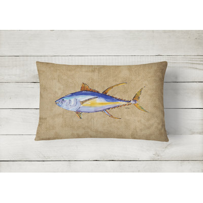 Tuna Outdoor Throw Pillow
