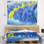 Tapisserie Macro Render Structure bleu jaune-28502345