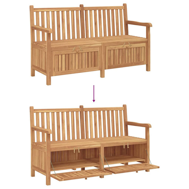 Solid Wood Outdoor Bench, 90cm H x 150cm W x 60cm D
