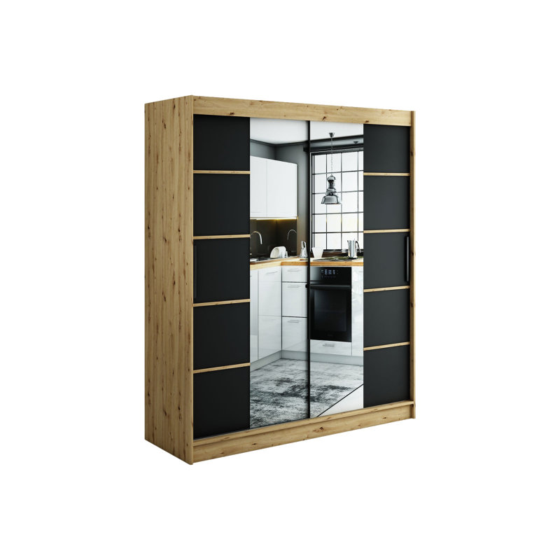 Anabiya Manufactured Wood Wardrobe, 200cm H x 180cm W x 62cm D