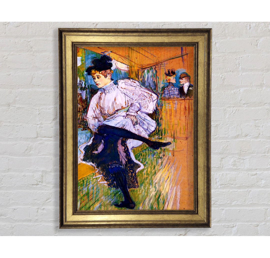 Toulouse Lautrec Jane Avril tanzt - Einzelne Bilderrahmen Kunstdrucke