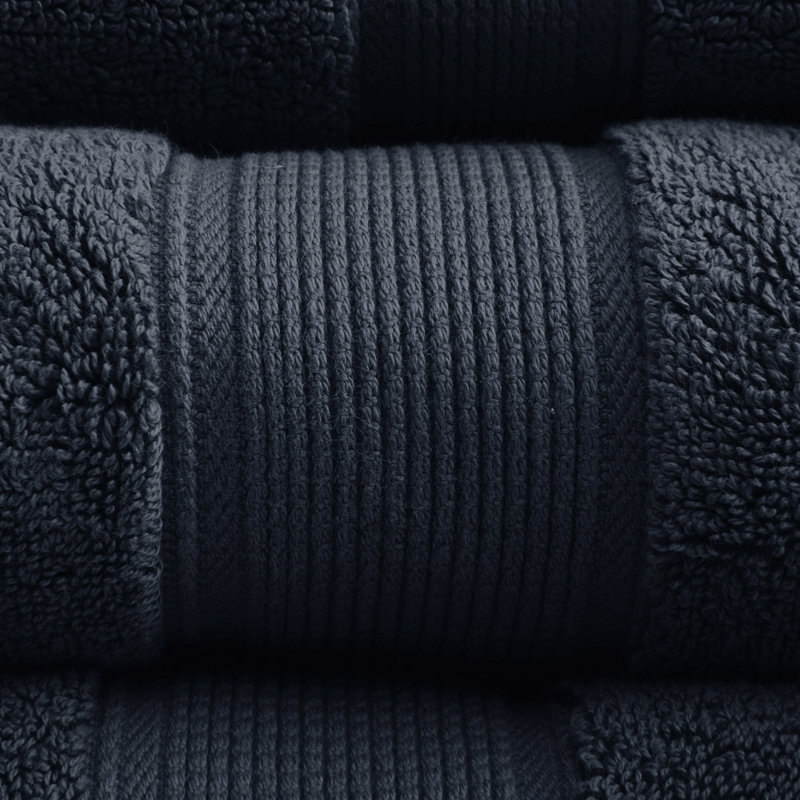 Ultra-Soft 100% Cotton Absorbent Towel Set 34X68" – 2PK, Black