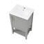 Meuble-lavabo simple de 20 po avec plateau en céramique Shadiyah-480071607