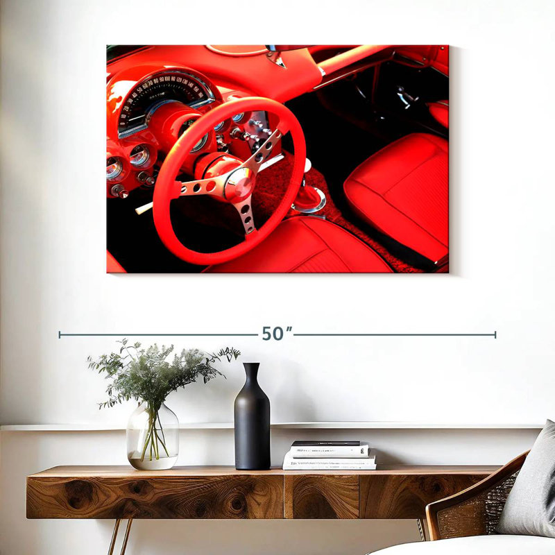 Intérieur de la voiture de sport Mehar - rouge, H 26 po x l 39 po