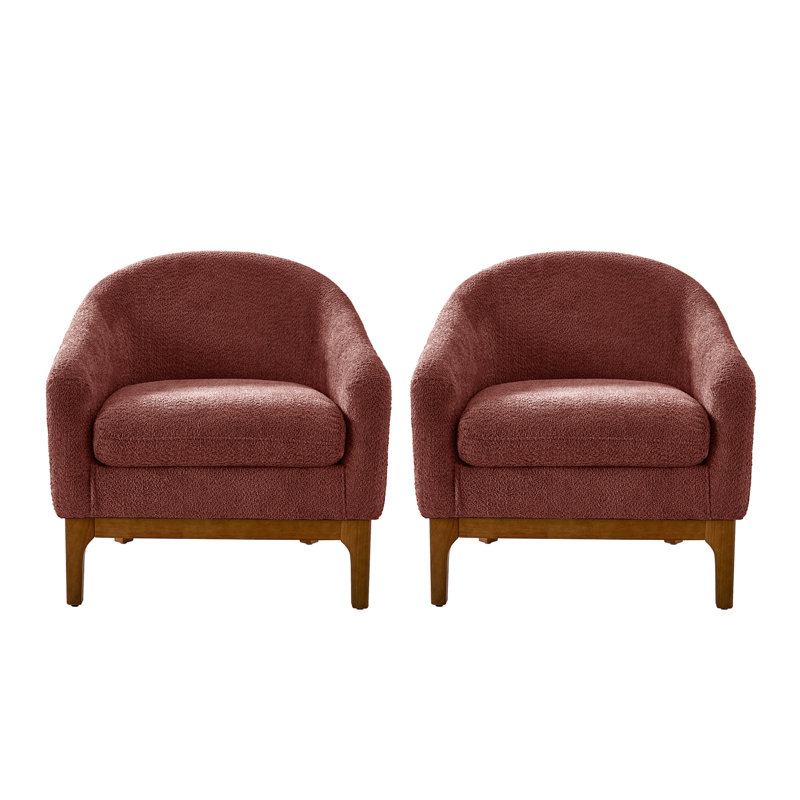 Fauteuil demi-tonneau moderne Amelie, Rosewood