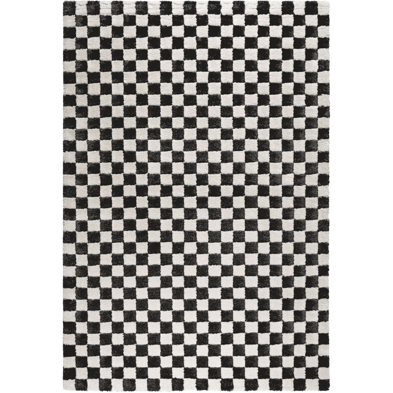 Chequered Area Rug, Rectangle 80 x 150 cm