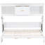 Lit simple blanc avec matelas de charge, tiroir et rangement - Station de teinte en bois de pin, sensation rustique