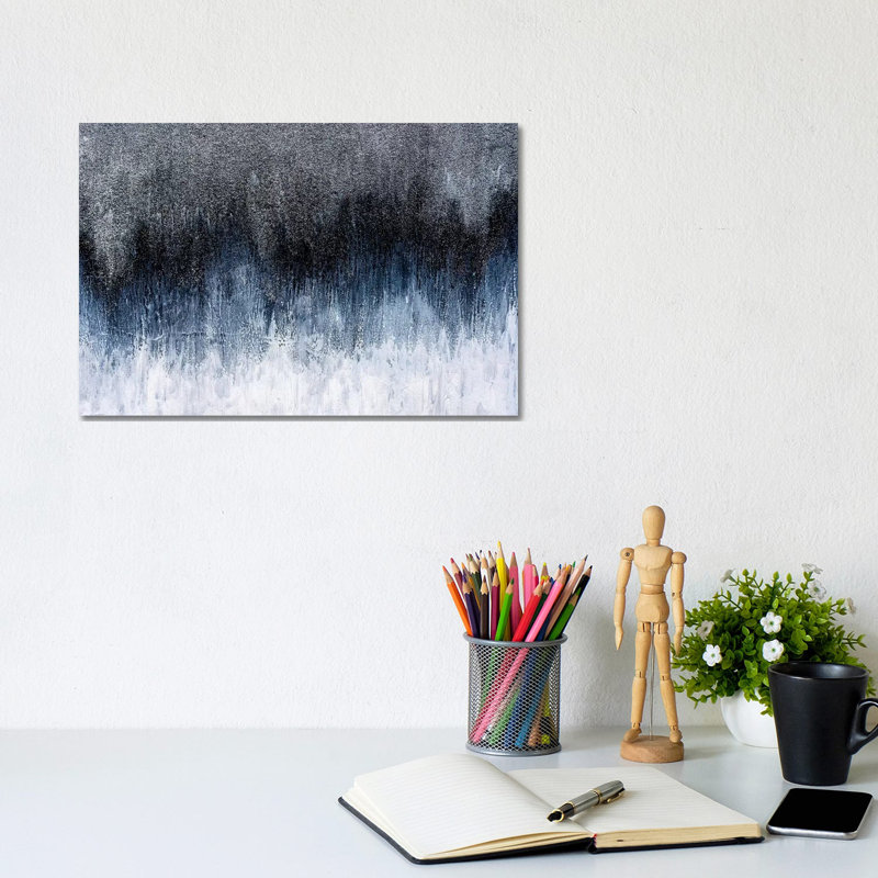 Silver Spark by Nikki Chauhan - Wrapped Canvas Painting, 20.32 cm H x 30.48 cm W