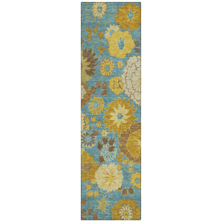 Machine Washable Indoor/Outdoor Emelia ACN2294 Floral Rug
