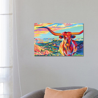 Palo Duro Texas Longhorn - Framed Wall Art Print