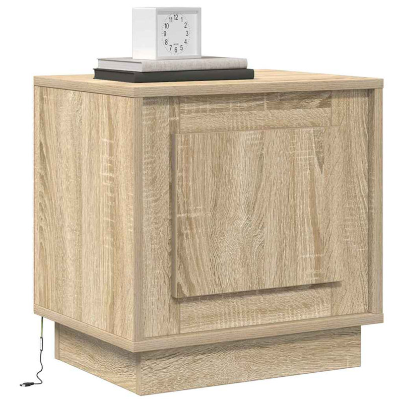 Bedside Cabinet With 44 X 34.5 X 45 Cm Engineered Wood, Sonoma Oak