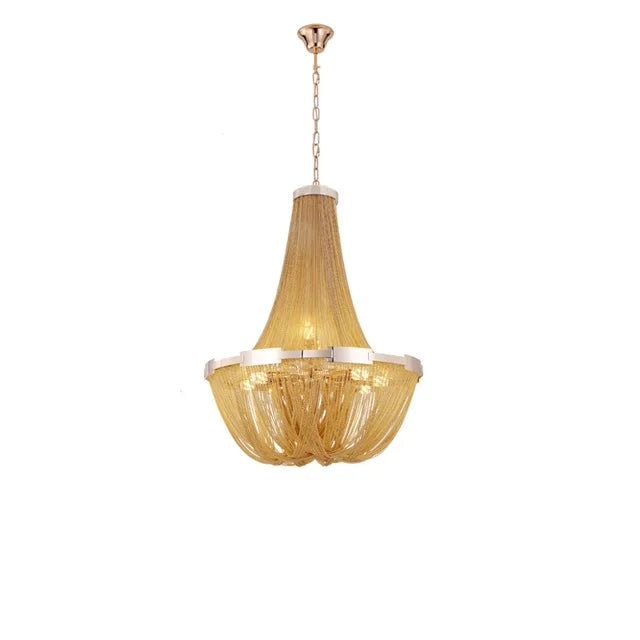 Loft LED Chandelier, 70cm H x 50cm W x 40cm D, Golden
