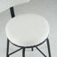 Modern Set of 2 Swivel Bar Stools with Boucle Upholstery and Metal Legs-328963734
