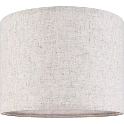 Abat-jour tambour en lin 10 "H x 13" l (araignée) en gris