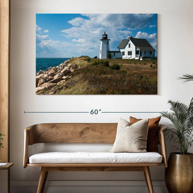 Aletra Coastal Cape Cod Lighthouse, 34" H x 51" W
