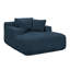 Lit compressible rembourré en velours côtelé Blue