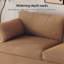 178 cm Brown 2-Seater Straight Sofa 