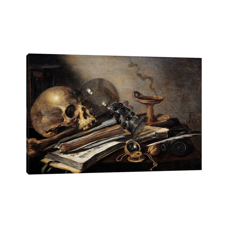Nature morte, vanite, 1656 - reproduction d'art murale - toile tendue