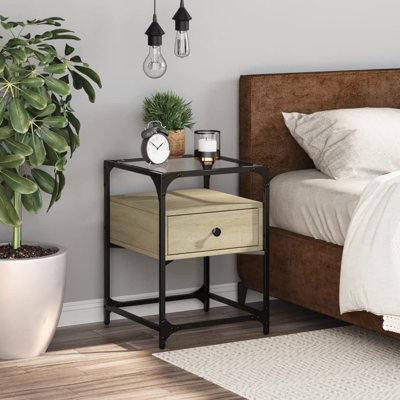 Ahlerich 40cm W Steel Bedside Table