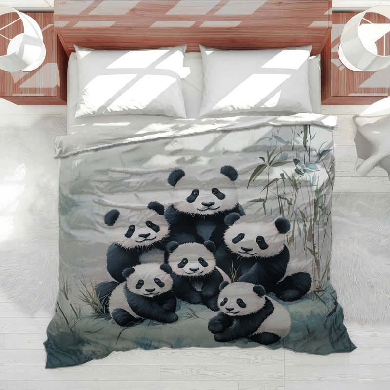 Édredon Panda Family Bedby Animal Shabby Chic, Édredon très grand