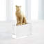 Lioness Sculpture-Brass/Crystal