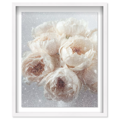 Ember in Snow I Shadowbox Floral & Botanical Print by Oliver Gal, Black Frame, 16 x 20