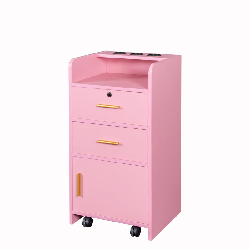 Organisateur de beauté avec beaucoup de rangement, Rose