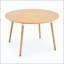 Table de salle à manger extensible ronde 3 en 1 avec pieds en bois massif