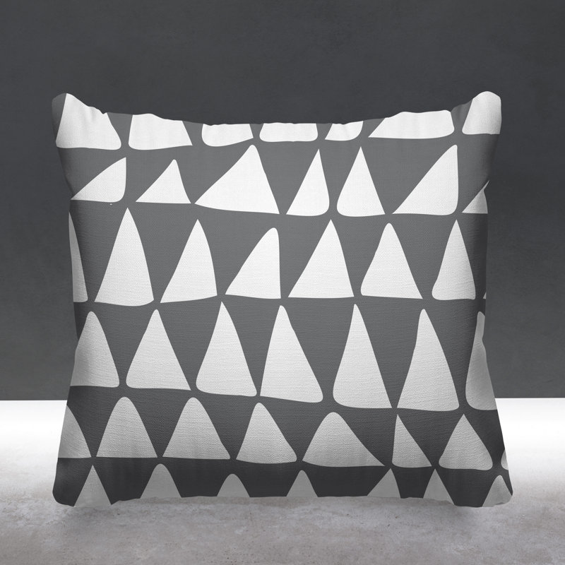 Housse et insert de coussin décoratif carré Tomo Lulu, Gris, L 17 po x H 17 po