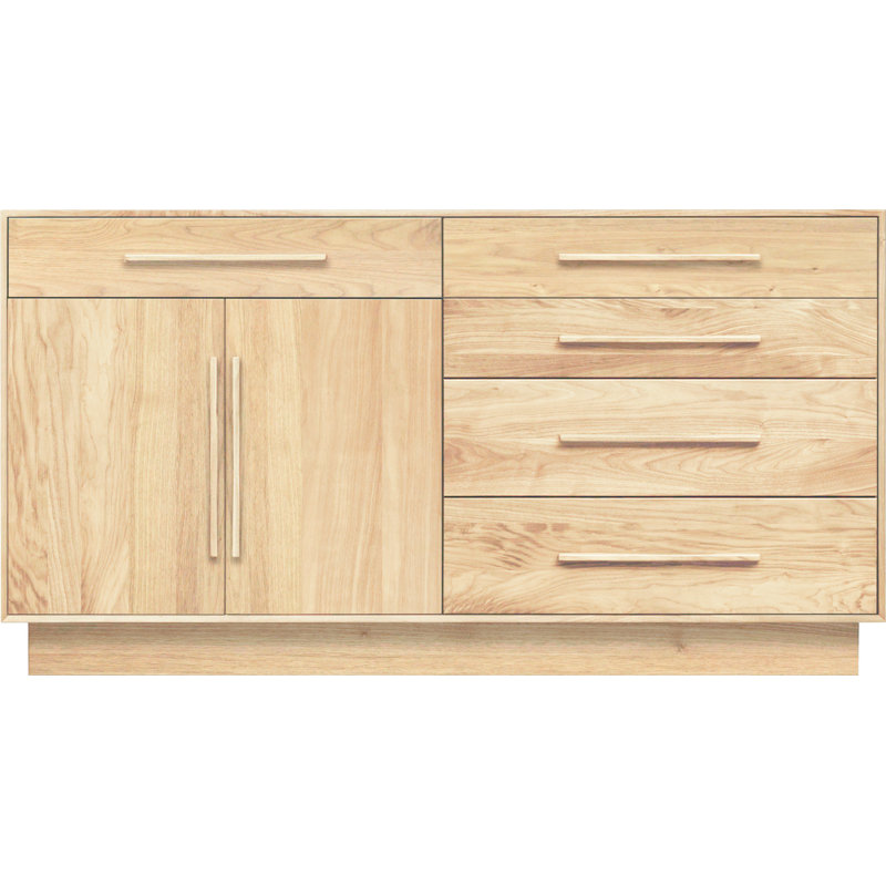 Moduluxe 5 - Drawer Solid Wood Dresser, Autumn Cherry, Right