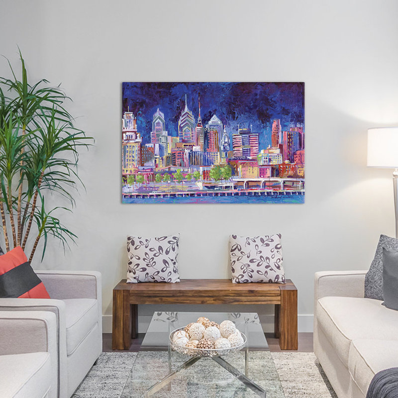 «Philadelphia» par Richard Wallich, reproduction d'art sur toile tendue, H 8 po x l 12 po x P 0,75 po