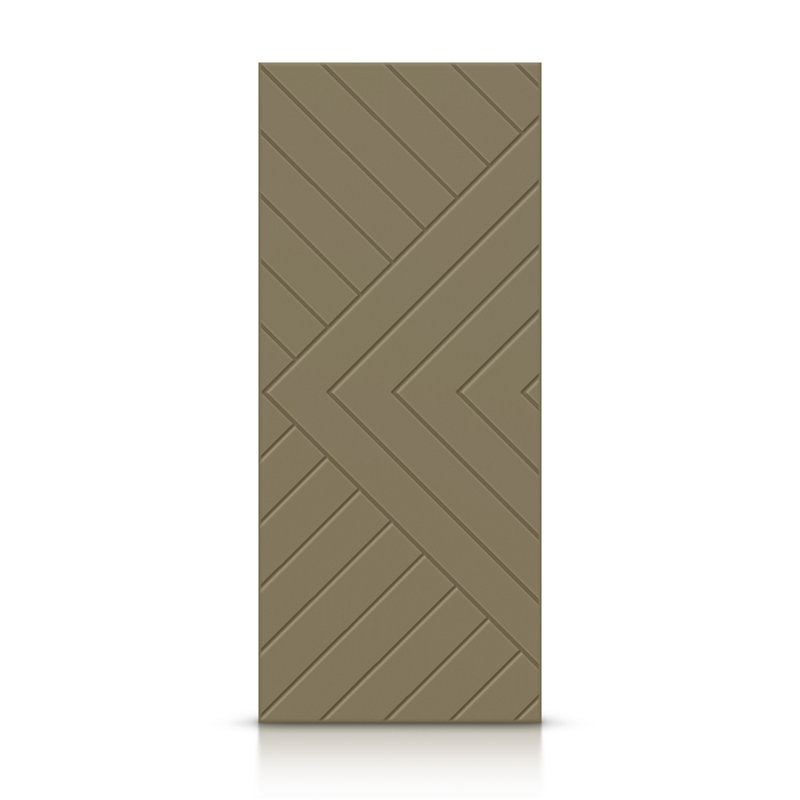 Porte standard à panneaux en bois manufacturé, Vert olive, 42 po x 84 po