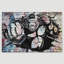 «Black and White Gorilla Punching Graffiti & Street Art Pop Art Modern Urban Multicolor», impression sur toile-97559156-97559155