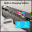 Ergonomic Queen Bed Frame With Headboard, Built-In Outlets, Storage Shelf, And No Box Spring Needed-131377971
