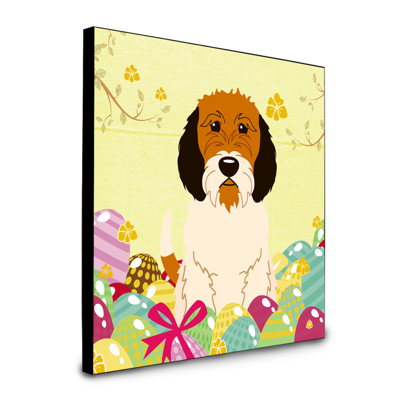Panneau mural d’art œufs Sentire, Petit basset griffon vendéen