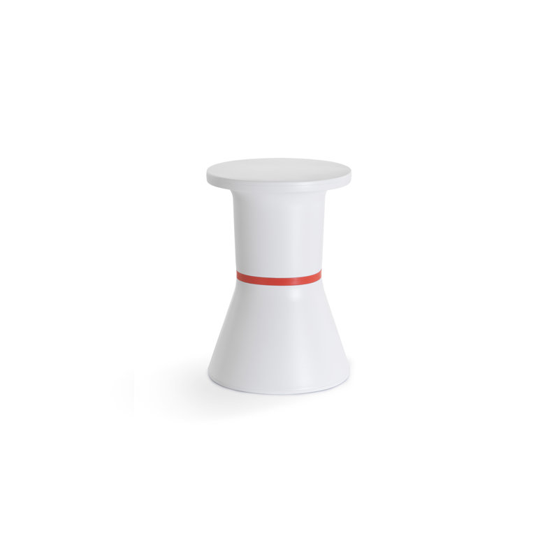 Tabouret d'appoint PA.HE.KO PA, Blanc / Rouge