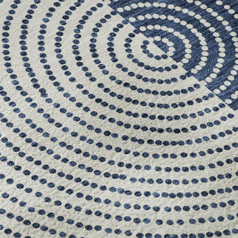 Premium Machine Washable Mayfield AMF2281 Geometric Rug, Navy, 10' x 14'