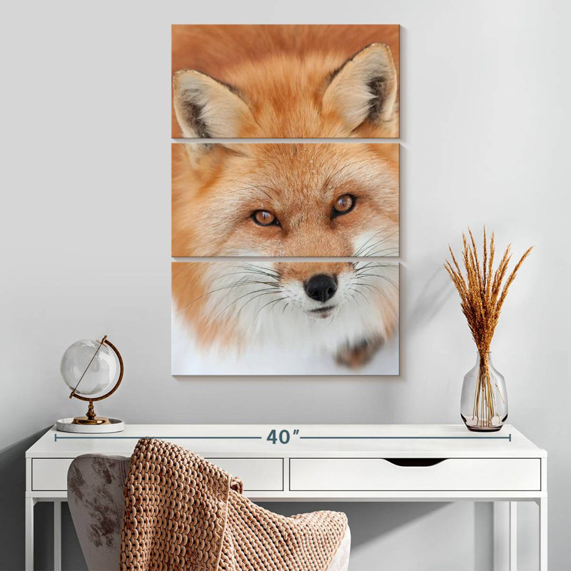 Brampt Fluffy Red Fox, 32" H x 20" W
