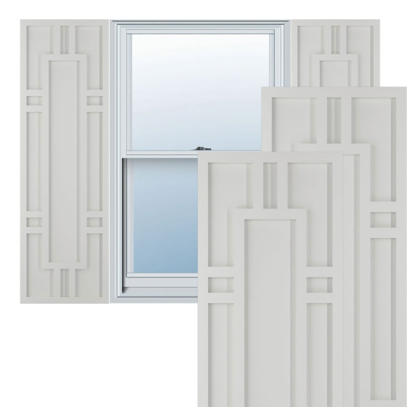 Volets en PVC True Fit Hastings, 12", Gris tempête de grêle, 71"