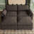 Wide Short Plush Soft Modular Sofa Bed Apartment Sofa With Detachable Cushion Cover-708018435