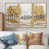 Toile avec cadre flottant or