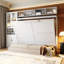 Lit escamotable mural avec canapé, tablettes USB et lumière Murphy-422855208