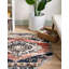 Tapis géométrique rouge / bleu Tucson-330995630