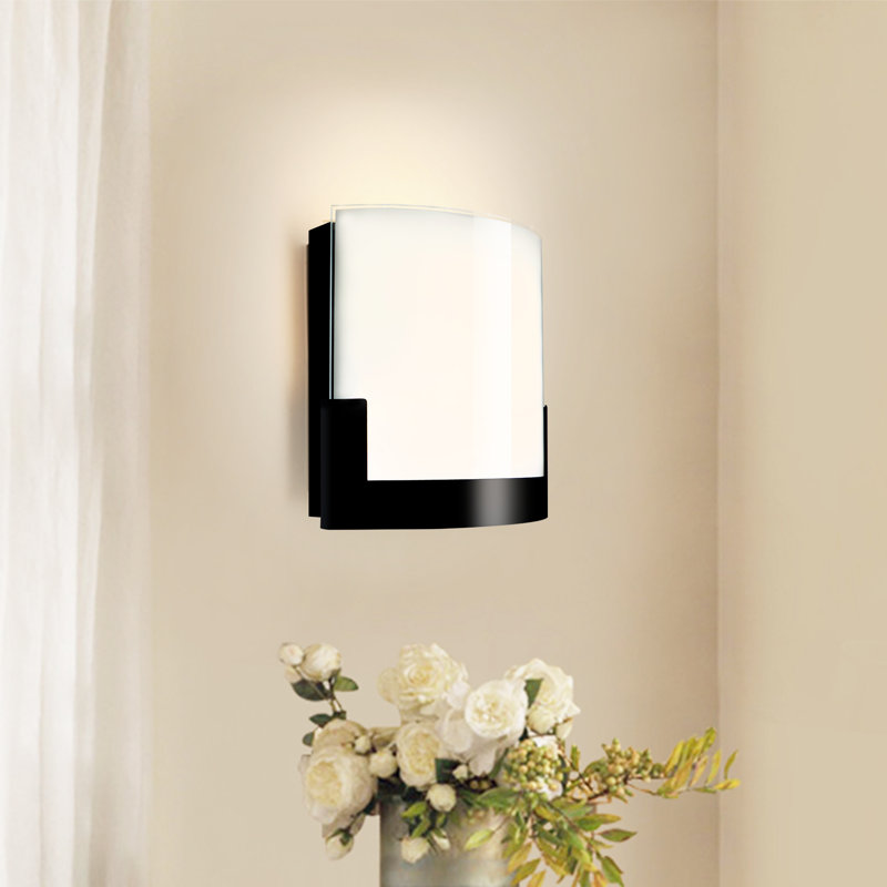 Gulianna 1- Light LED Flush Mounted Sconce Wall Sconces for Bedroom Modern Wall Light Fixtures, Black