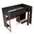 Wood Gaming Loft Bed With Built-In Desk, Wardrobe And LED For Teen And Adults-2117438664