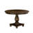 5 Piece Dinette Set for 4 Includes a Round Dining Table with Pedestal and 4 Limelight Linen Fabric Parson Chairs, Distressed Jacobean-1231114527
