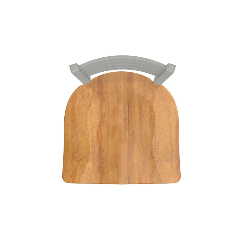 Jackie Side Chair, Anodized Nickel, Wood-Medium Maple