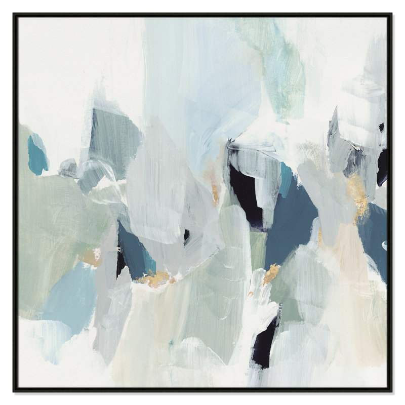«Little Talks II» par Isabelle Z - reproduction d'art sur toile, H 13,5 po x l 13,5 po, Toile avec cadre flottant, Espresso