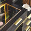 Bureau de meuble-lavabo avec miroir et lumières, bureau de maquillage avec prise de courant, bureau de maquillage avec 5 tiroirs et tablettes de rangement, coiffeuse 3 modes de couleurs lumineuses réglables pour coiffeuse-1121944768